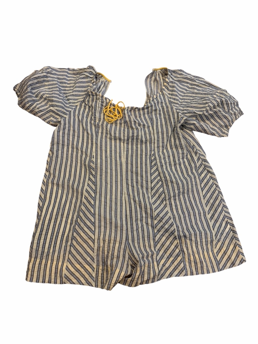 NWOT Amazon Inspired Striped Puff Sleeve Romper XL